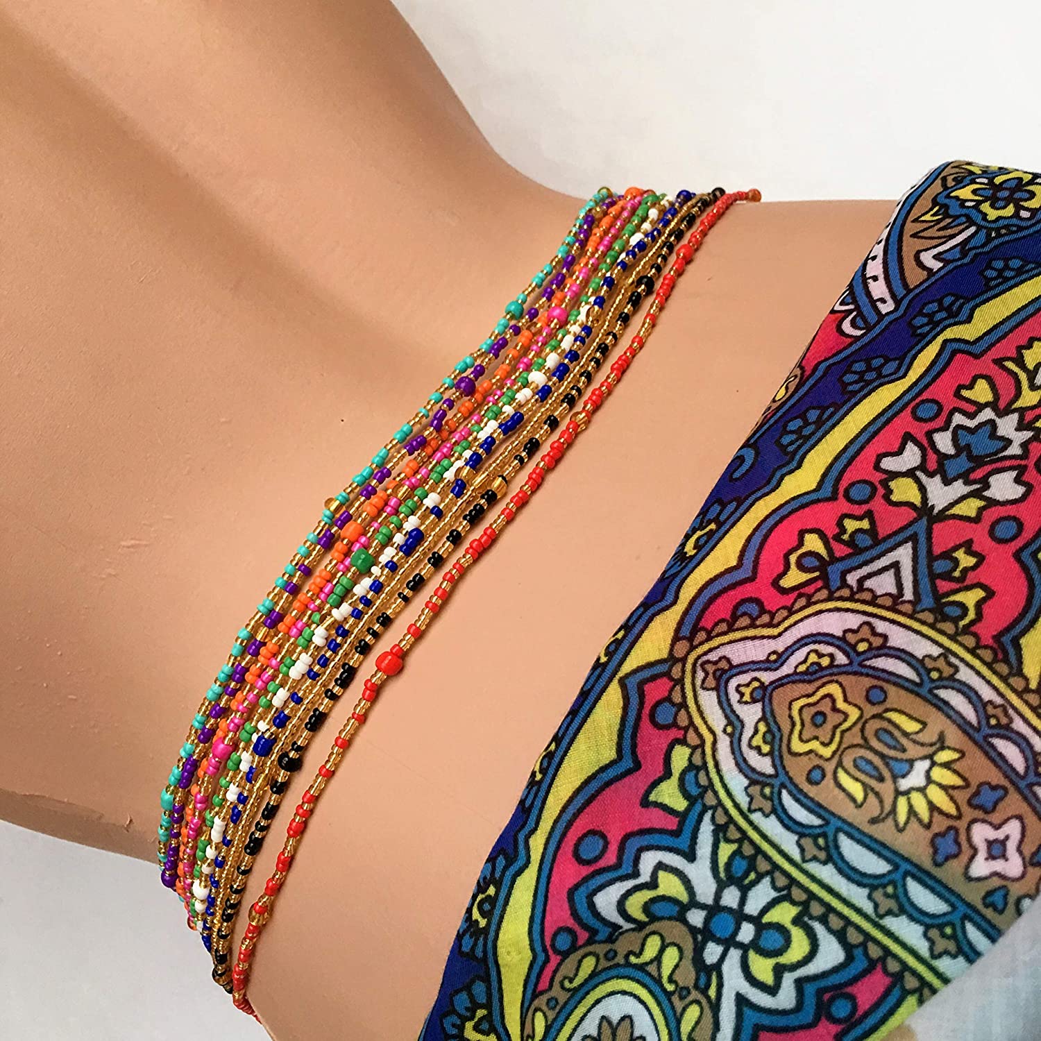 Authentic African Waist Beads Crystal Gold – Gentle Oasis LLC